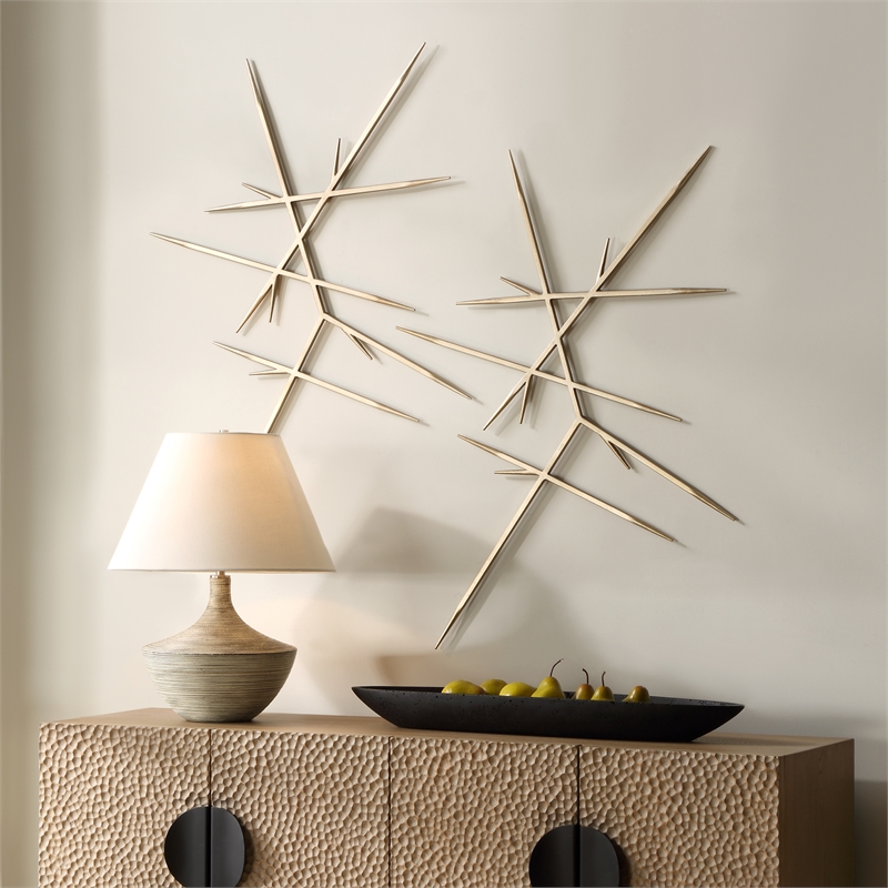 Uttermost Fireworks Silver Wall Decor Set of 2