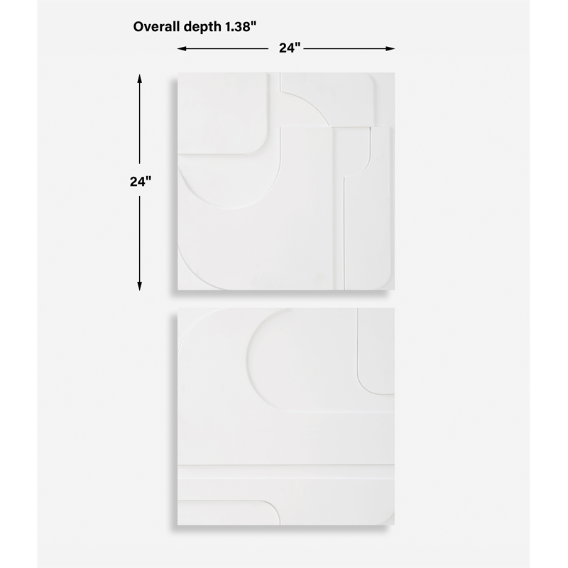 Uttermost Contours White Wall Decor Set of 2