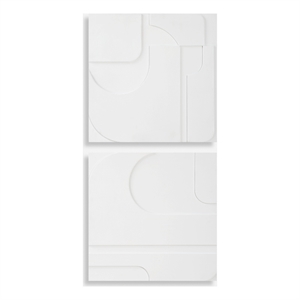 Uttermost Contours White Wall Decor Set of 2