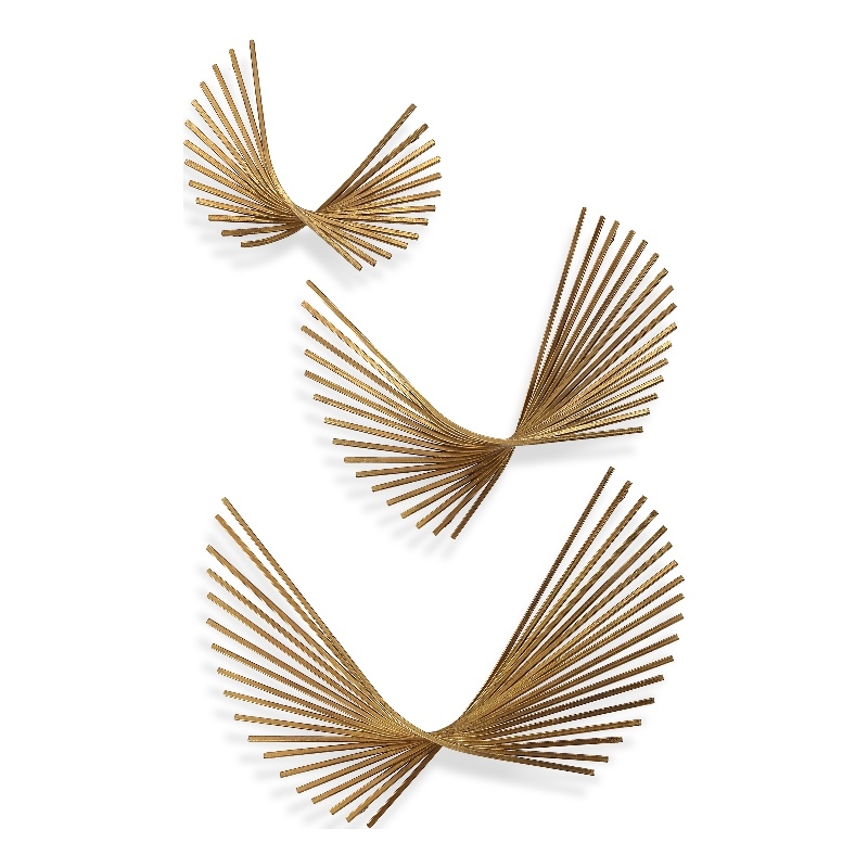 Uttermost Coreograph Antique Gold Wall Decor Set of 3