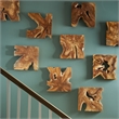 Uttermost Talia Wood Wall Decor in Teak (Set of 9)