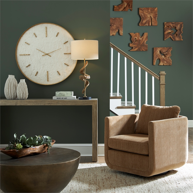 Uttermost Talia Wood Wall Decor in Teak (Set of 9)