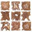 Uttermost Talia Wood Wall Decor in Teak (Set of 9)