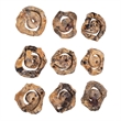 Uttermost Corkscrew Wood Wall Decor in Natural (Set of 9)