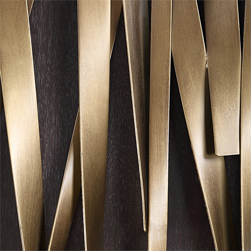 uttermost crosshatch metal wall decor in gold (set of 2)