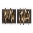 Uttermost Crosshatch Metal Wall Decor in Gold (Set of 2)