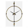 Uttermost Time Flies Modern Wall Clock in Brass