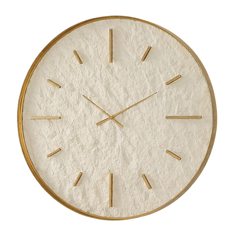 Uttermost Stone Serenity Wall Clock in Off White