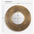 Uttermost Axel Round Antique Brass Mirror