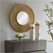 Uttermost Axel Round Antique Brass Mirror