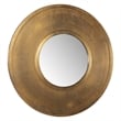 Uttermost Axel Round Antique Brass Mirror