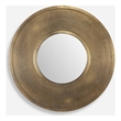 Uttermost Axel Round Antique Brass Mirror