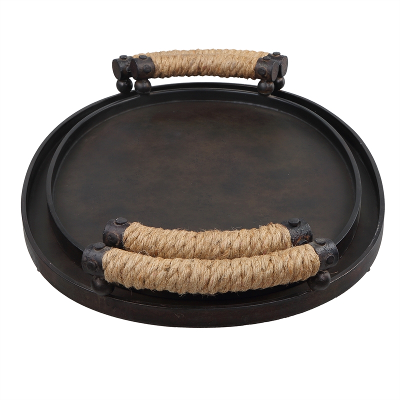 Uttermost Viggo Bronze Trays Set of 2
