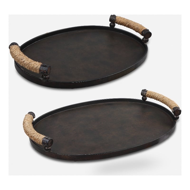 Uttermost Viggo Bronze Trays Set of 2