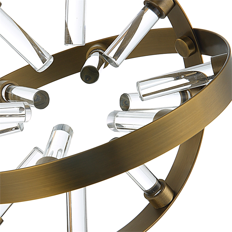 Uttermost Realm Spherical Brass Sculptures Set Of 2