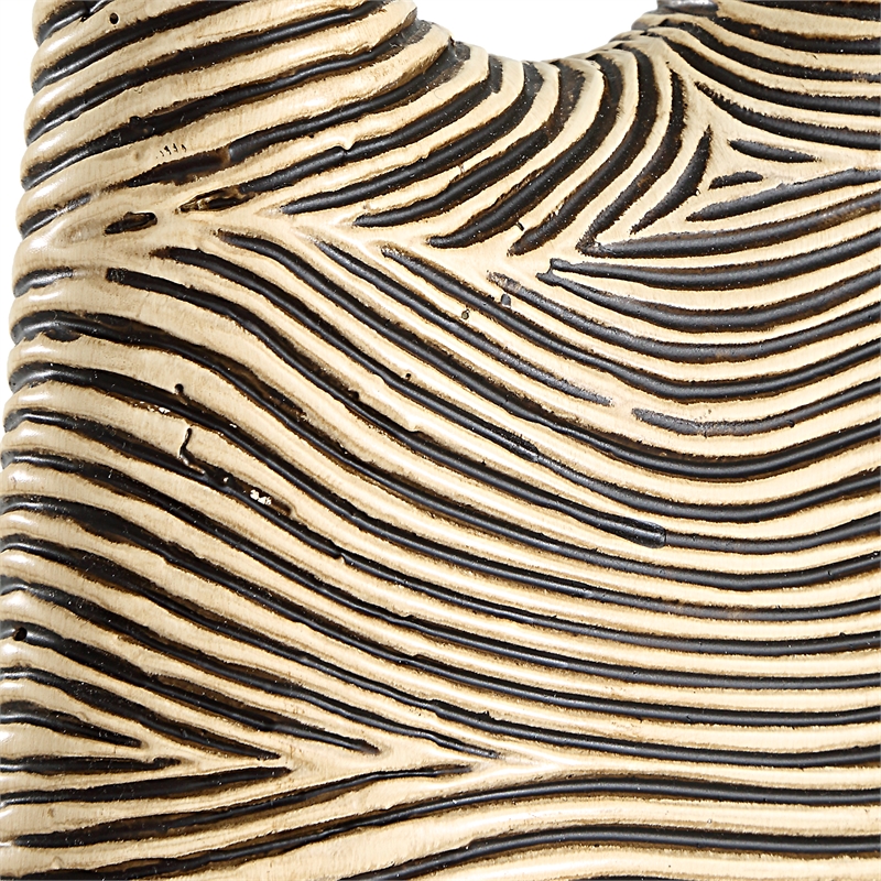 Uttermost Pochette Ribbed Sculpture in Black