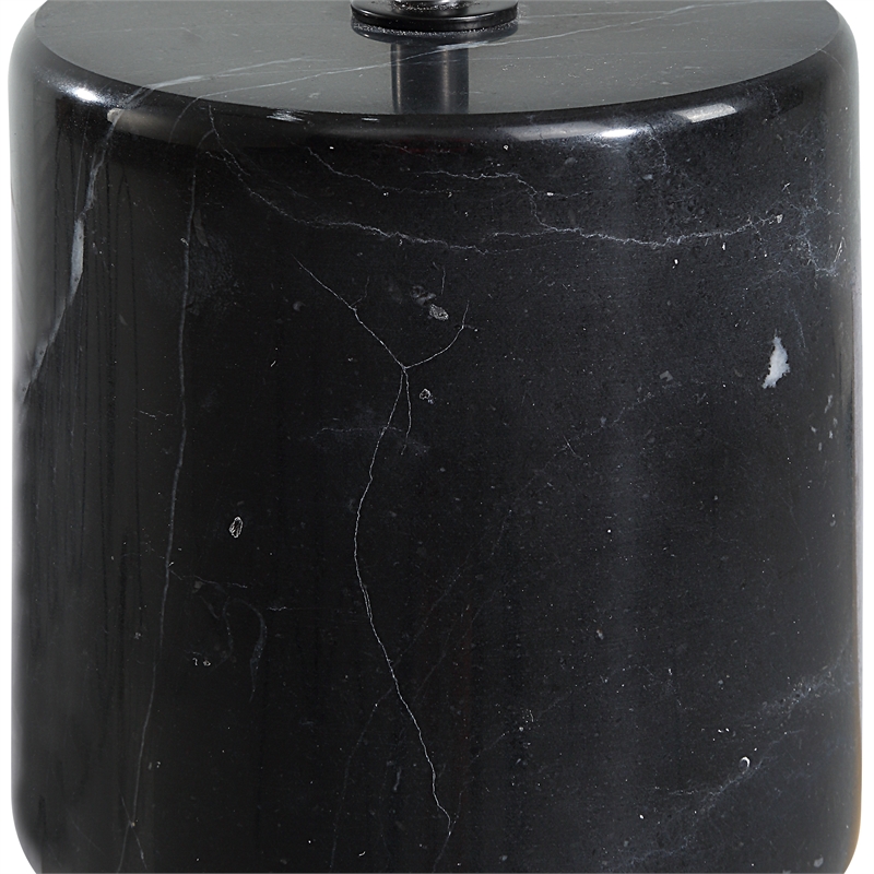 Uttermost Pochette Ribbed Sculpture in Black