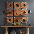 Uttermost Jungle Wood Paneled Wall Art in Coffee (Set of 9)