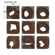 Uttermost Jungle Wood Paneled Wall Art in Coffee (Set of 9)