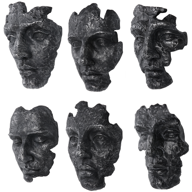 Uttermost Self-Portrait Metallic Wall Decor in Steel (Set of 60