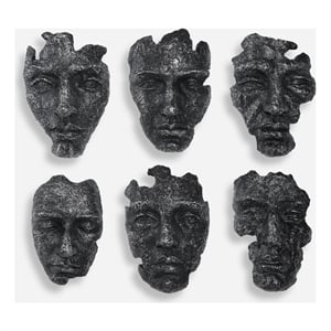 Uttermost Self-Portrait Metallic Wall Decor in Steel (Set of 60