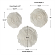 Uttermost Ocean Gems Coral Wall Decor in Ivory (Set of 3)