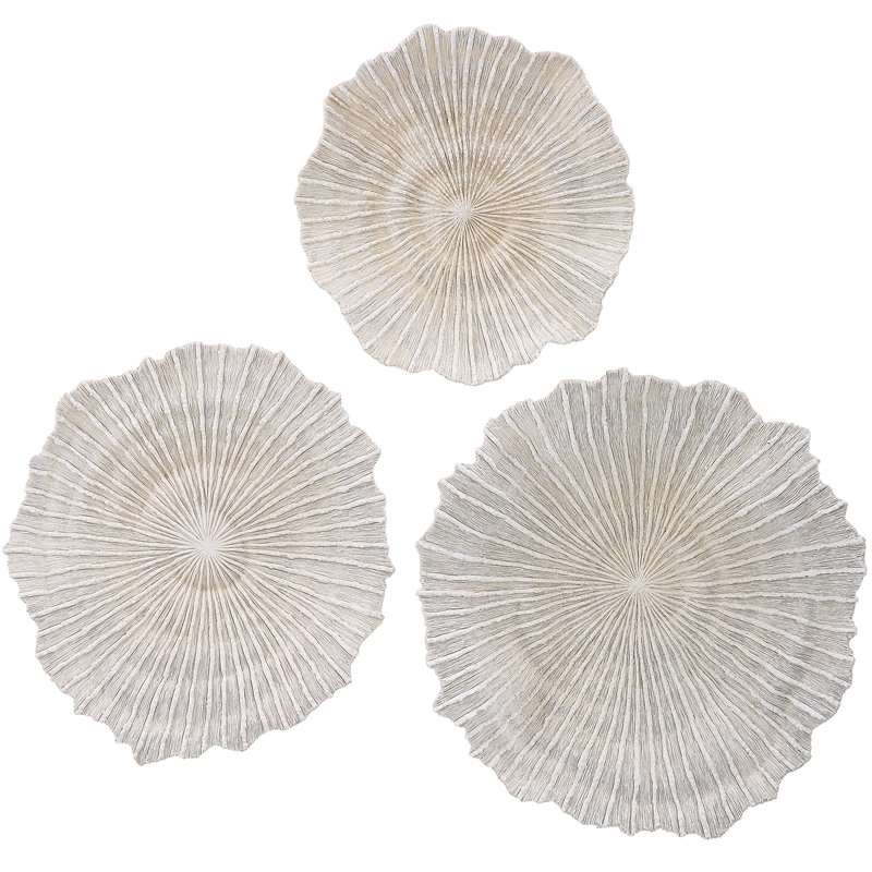 Uttermost Ocean Gems Coral Wall Decor in Ivory (Set of 3)
