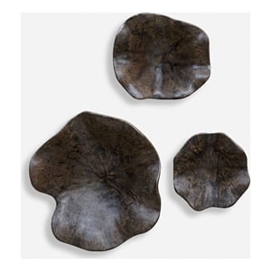 Uttermost Two Wood Wall Decor In Mocha (Set of 3)