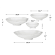 Uttermost Lucky Coins Matte White Metal Wall Bowls Set of 4