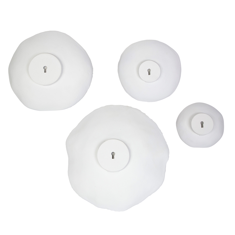 Uttermost Lucky Coins Matte White Metal Wall Bowls Set of 4
