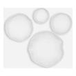 Uttermost Lucky Coins Matte White Metal Wall Bowls Set of 4