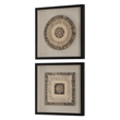 Uttermost Intertwine Knit Paper Shadow Box in Beige (Set of 2)