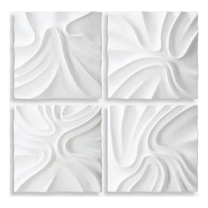 Uttermost Snowdrift Scultped White Wall Decor Set of 4