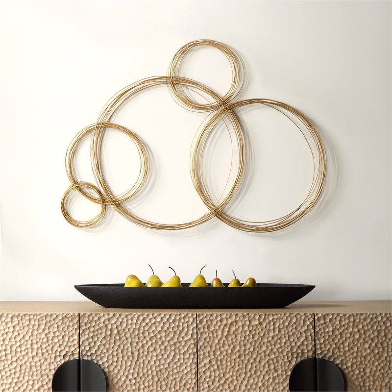 Uttermost Golden Bubbles Metal Wall Decor