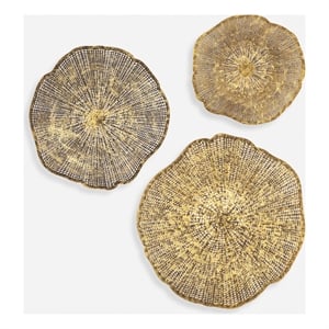 Uttermost Radiance Gold Metal Wall Decor Set of 3