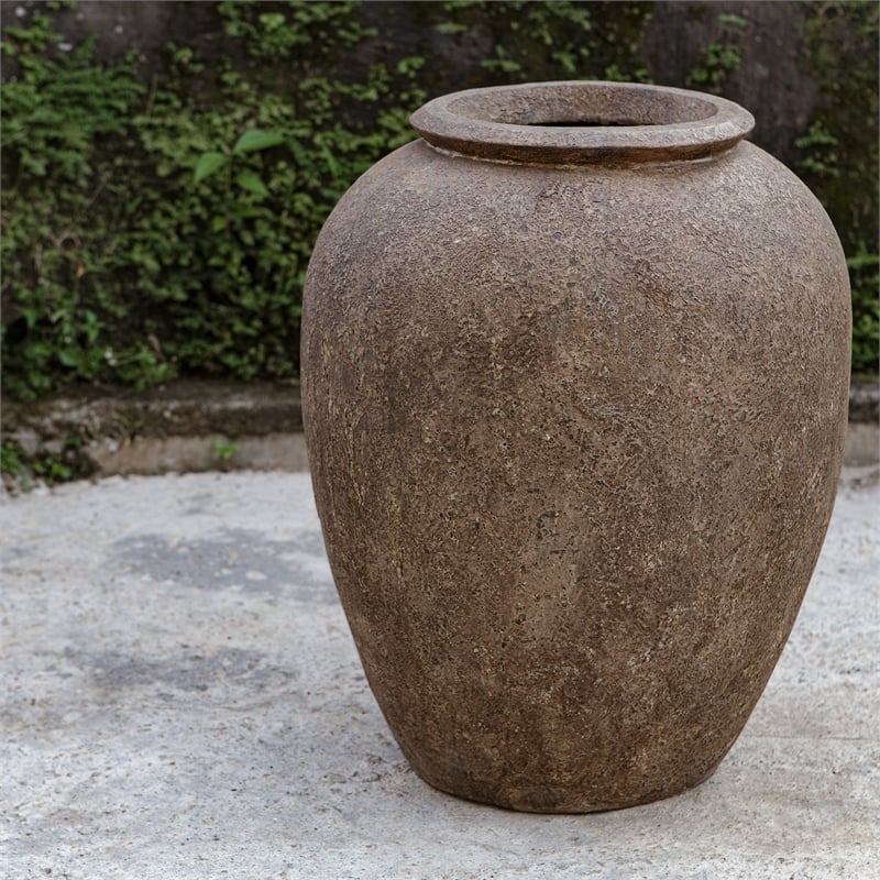 Uttermost Rustic Earth Terracotta Planter in Brown