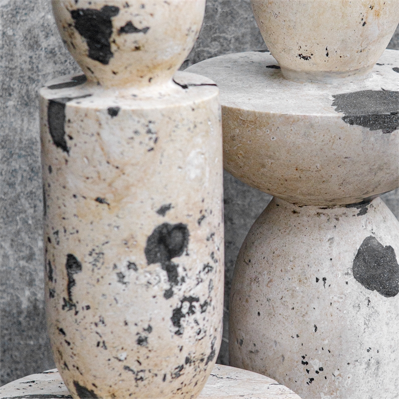 Uttermost Nouveau Tower Sculptures in White (Set of 2)