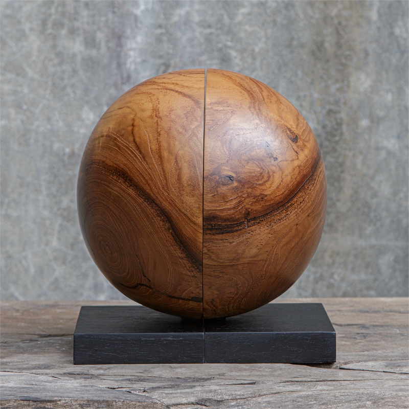 Uttermost Teak And Noir Bookends Set of 2