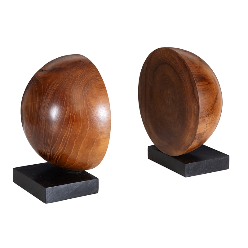 Uttermost Teak And Noir Bookends Set of 2