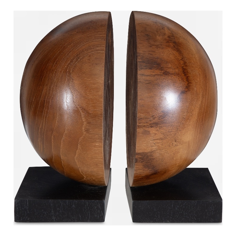 Uttermost Teak And Noir Bookends Set of 2