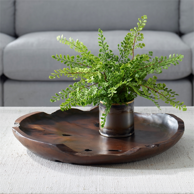 uttermost nature's edge bowl in teak