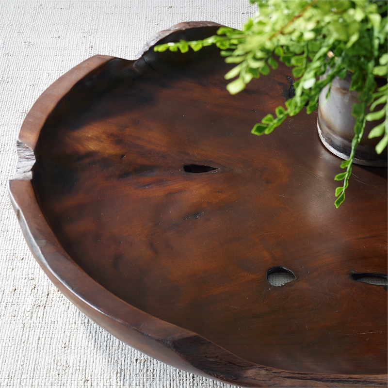 uttermost nature's edge bowl in teak