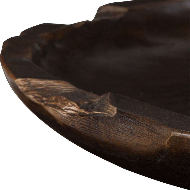 uttermost nature's edge bowl in teak