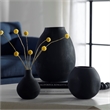 Uttermost Hearth Matte Black Vases Set of 3