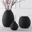 Uttermost Hearth Matte Black Vases Set of 3