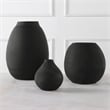 Uttermost Hearth Matte Black Vases Set of 3