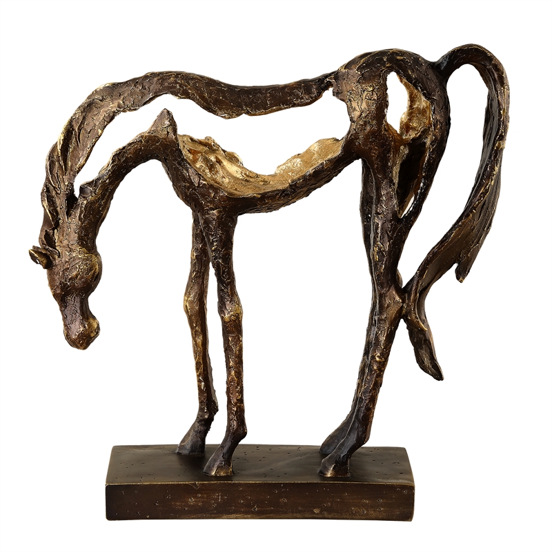 Uttermost Openly Grazing Horse Sculpture in Bronze