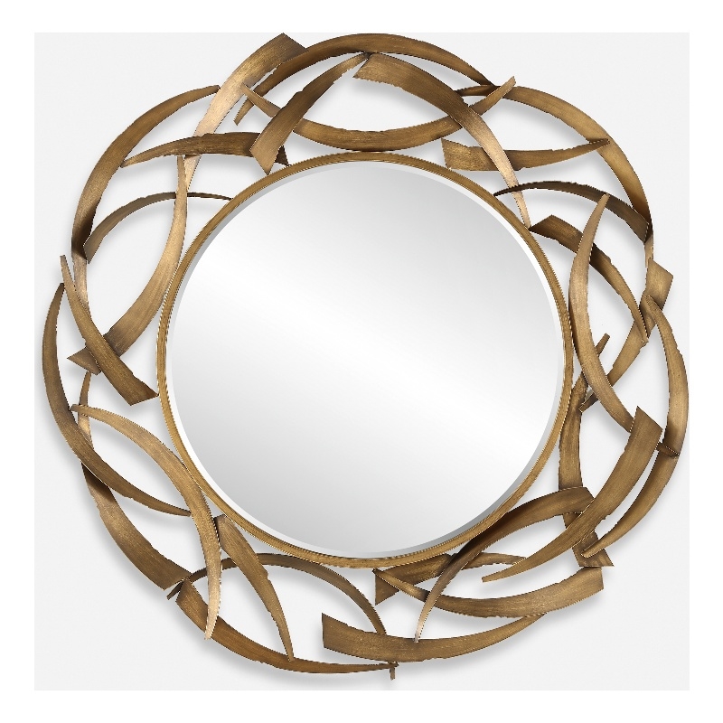 Uttermost Cutting Edge Bronze Round Mirror
