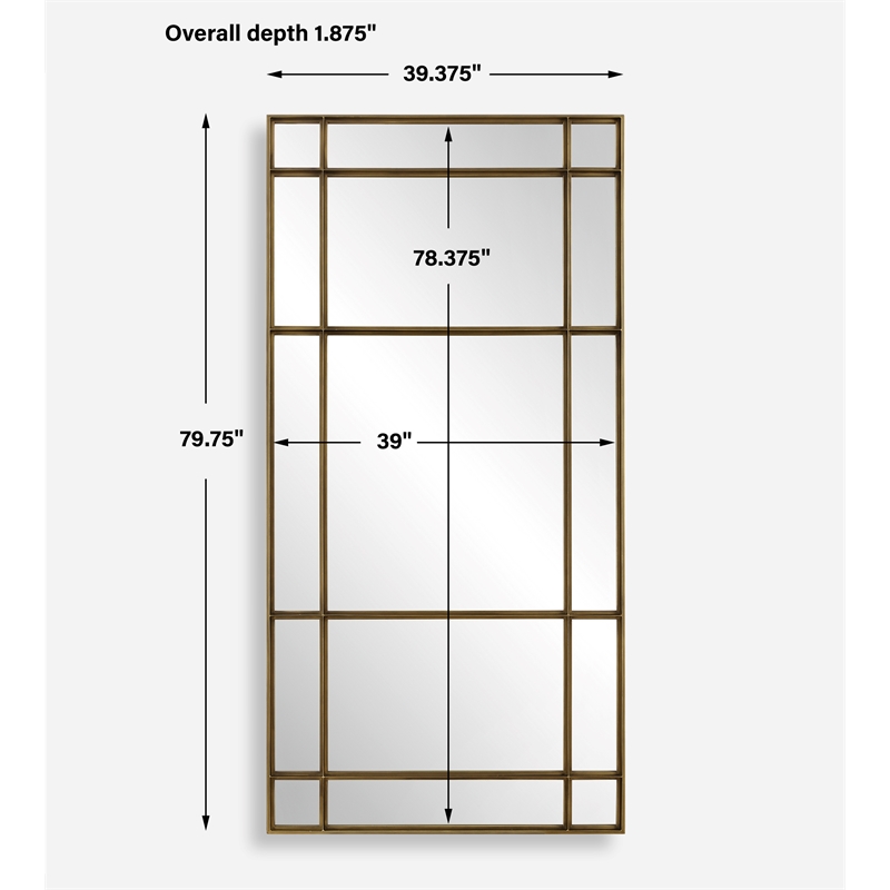 Uttermost Spurgeon Gold Window Mirror