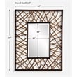 Uttermost Teak Maze Rectangle Mirror in Walnut